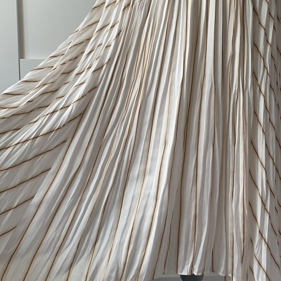 Vince crushed panel stripe midi skirt size M - Picture 5 of 7